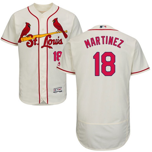 Cardinals #18 Carlos Martinez Cream Flexbase Authentic Collection Stitched MLB Jersey